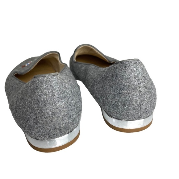 Talbots Flats Women's Dog Shoes Dachshund Ryan Loafer Grey Winter Wool Style 8M - Picture 3 of 11
